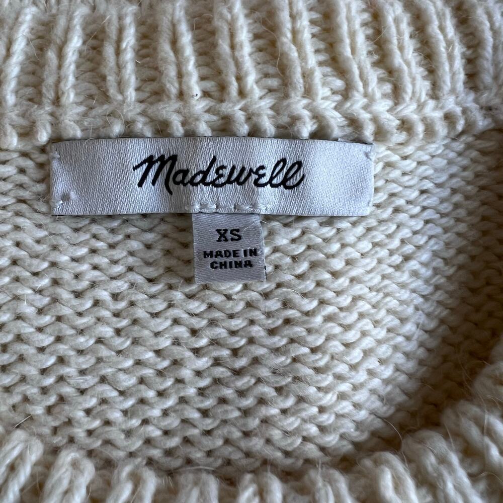 Madewell Heart Keaton Knit Pullover Coquette Romantic Soft Sweater Size XS - Picture 8 of 9